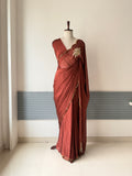 BROWN RANGOLI CRUSH SAREE WITH CUTDANA WORK