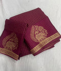 WINE VISCOSE CHINON WEAVING SAREE