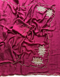 PINK RANGOLI CRUSH SAREE WITH CUTDANA WORK