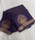 VIOLET VISCOSE CHINON WEAVING SAREE