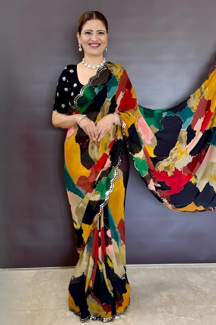 Heena Gehani Colorful Saree