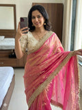 Pink Space Silk Full Worked Saree