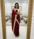 Maroon Space Silk Full Worked Saree