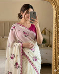 Star Georgette with Multi Embroidered Work Saree