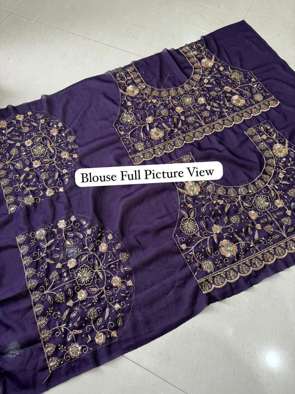 Lavender Star Georgette Sequence Work Saree