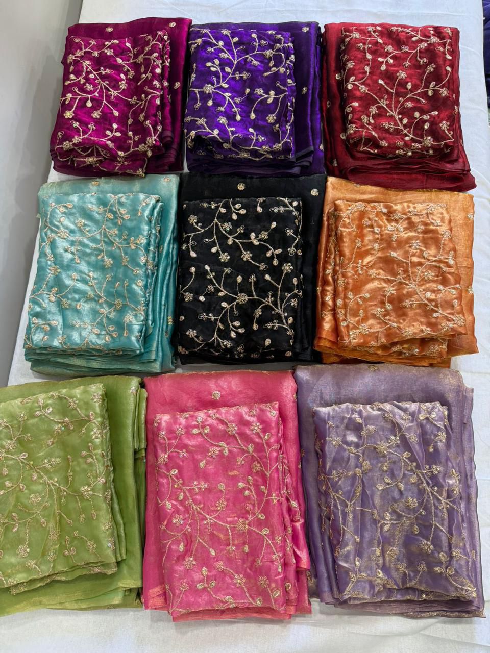Black Space Silk Sequence Worked Saree