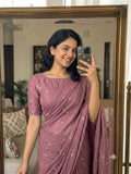 Pink Rangoli Crush Sequence Bits Saree